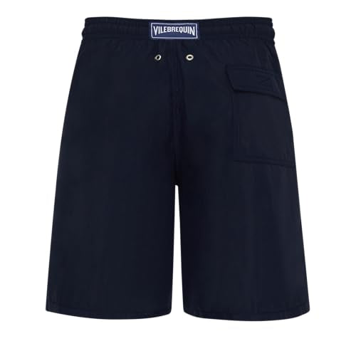 Vilebrequin Men Long Swim Trunks Solid, L, Navy Blue
