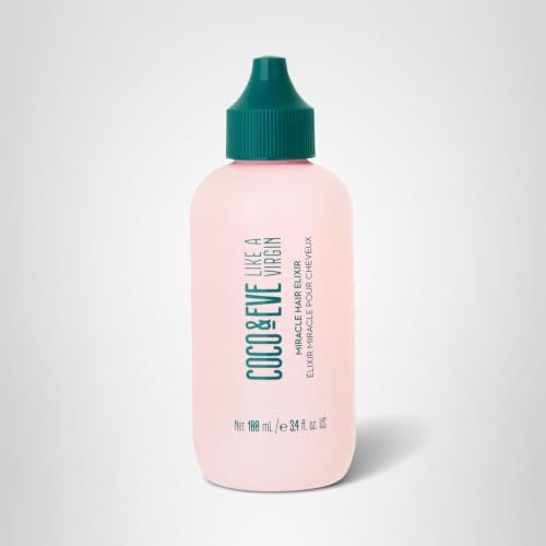 Coco & Eve Miracle Hair Elixir. Coconut Oil with Hyaluronic Acid Leave in Conditioner.Treatment for Dry Damaged Hair | Frizz control. Protects from Heat Styling