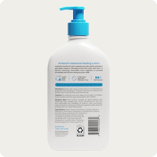 AmLactin Intensive Healing Body Lotion, 15% Lactic Acid, 14.1 oz