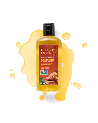 Desert Essence 100% Pure Jojoba Oil for Hair, Skin and Scalp, 4 fl oz