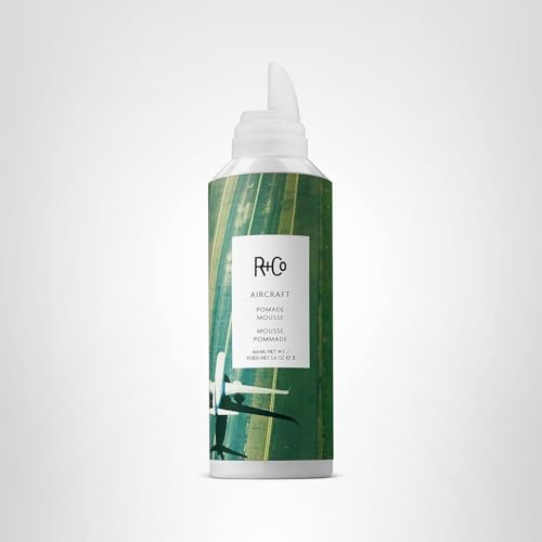 R+Co Aircraft Pomade Mousse - Lightweight Volume & Texture Foam, 5.6oz