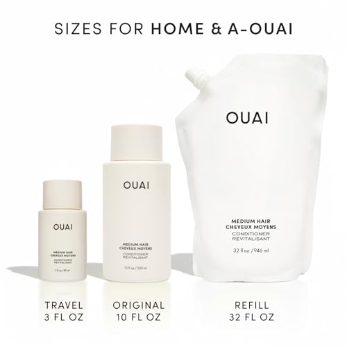 OUAI Medium Conditioner - Hydrating Hair Conditioner (10 Oz)