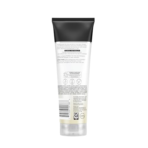John Frieda ULTRAfiller+ Thickening Conditioner, Strengthening Conditioner for Damaged or Thin Hair, Infused with Biotin and Hyaluronic Acid to Strengthen Hair for Thicker Fuller Results, 8.3 Oz