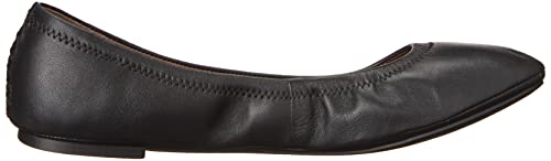 Lucky Brand Women's Emmie Ballet Flat, Black/Leather, 9 M US