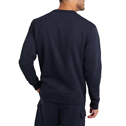 Champion Mens Sweatshirt, Powerblend, Fleece Crewneck (Reg. Big & Tall) Sports-fan-sweatshirts, Navy C Logo, Large US