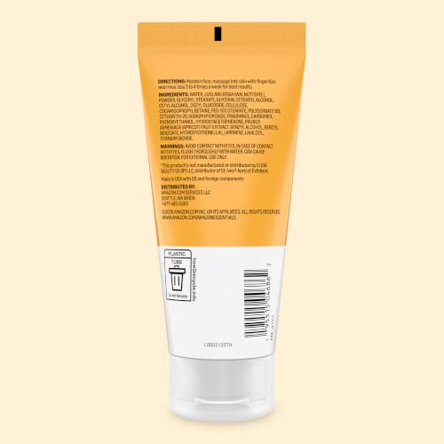 Amazon Essentials Exfoliating Apricot Face Scrub, Facial Cleanser, 6 Fluid Ounce