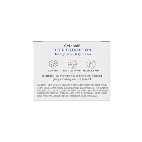Cetaphil Deep Hydration Face Cream, Dry, Sensitive Skin Care, 1.7oz