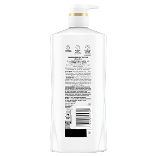 Pantene Shampoo, Repair & Protect - Pro-V Nutrients, 2x Breakage Protection Shampoo for Dry, Color-Treated Hair, Healthy Looking Hair Every Wash, Antioxidant-Rich, 27.7 Fl Oz