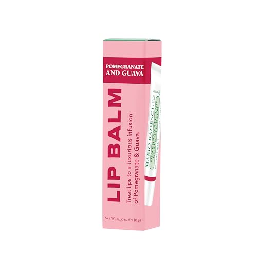 Mario Badescu Moisturizing Pomegranate & Guava Lip Balm for Dry Cracked Lips, Infused with Coconut Oil and Shea Butter, Ultra-Nourishing Lip Care Moisturizer for Soft, Smooth and Supple Lips, 0.35 Oz