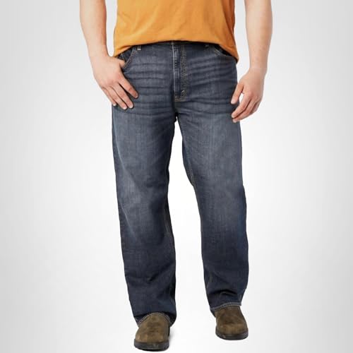 Levi Strauss Signature Gold Men's Relaxed Fit Flex Jeans (Available in Big & Tall), Headlands, 36W x 32L
