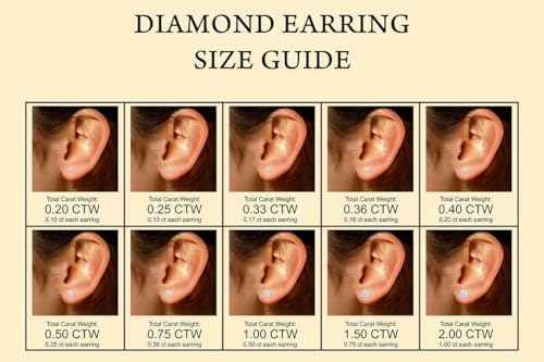 The Diamond Deal IGI Certified .50ct (1/2Cttw) Carat Round Brilliant Lab-Grown Diamond 3-Prong Stud Earrings in 14k Yellow Gold With Screw Back Closure