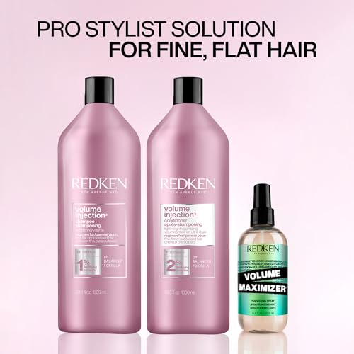 Redken Volume Injection Conditioner – For Fine Hair, 33.8 Fl Oz