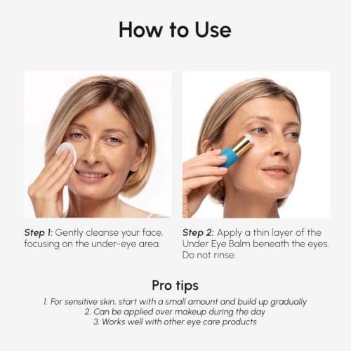 MAREE Under Eye Balm Stick Hydrating – Retinol Caffeine Under Eye Brightener Stick for Older Women – Collagen Undereye Cream for Dark Circles & Wrinkles – 0.28 Ounce, Blue