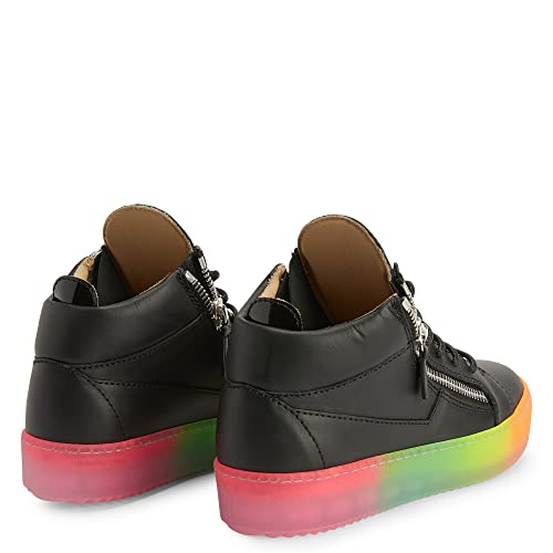 Giuseppe Zanotti, Kriss Multicoloured Rubber Sole Mid-Top Sneakers, 9, Black