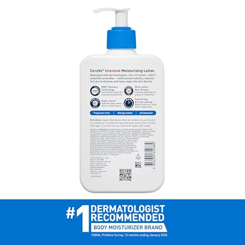 CeraVe Intensive Moisturizing Lotion, Shea Butter Body Lotion, 16oz
