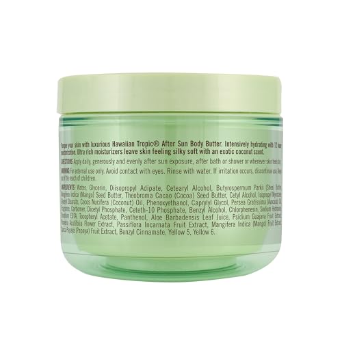 Hawaiian Tropic After Sun Body Butter with Coconut Oil, 8 Oz