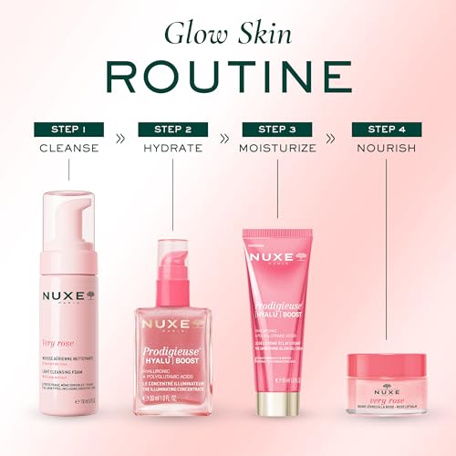NUXE Hyalu Boost Glow Face Serum, Hyaluronic Acid & Peptides, 1 Fl Oz