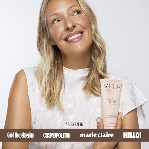 VITA LIBERATA Fabulous Gradual Tanning Lotion - Buildable Formula, Sun-Kissed Tan, Untinted For Minimal Transfer, Lasting Finish, Formulated with Hyaluronic Acid, 6.76 lf.oz