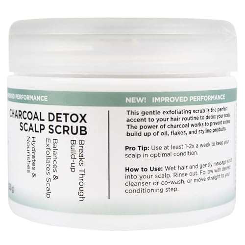 Unwash Charcoal Detox Scalp Scrub - Detoxify, Exfoliate, & Rebalance Hair & Scalp, Removes Build-Up, For Dry, Itchy Scalps Paraben Free, 8.82 oz