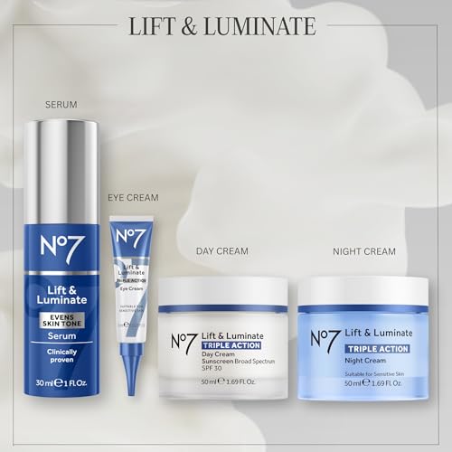 No7 Lift & Luminate Triple Action Under Eye Cream, 0.5 Oz