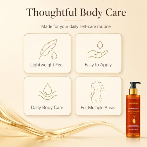 pewatul Body Firming Oil for Women, 2 Pack After Shower Oil for Dry Skin, Lightweight Non-Greasy Moisturizer for Arms Legs Belly (2)