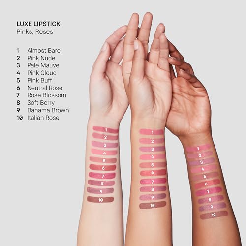 Bobbi Brown Luxe Lipstick | Bold, Skincare-Infused Lipstick for Rich Satin Finish | Chamomile Oil & Jasmine Flower Wax, 0.12 Ounce, Pale Mauve