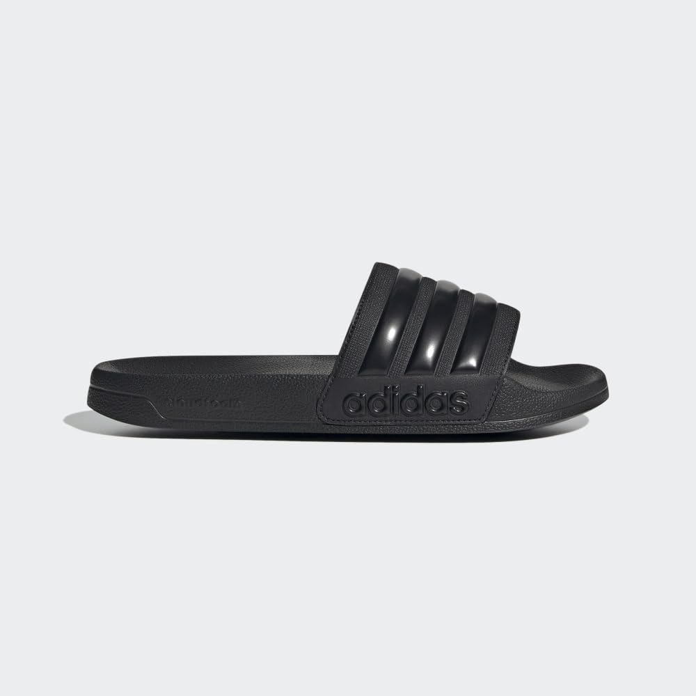 adidas Unisex Shower Slide Sandal, Core Black/Core Black/Core Black, 9 US Men