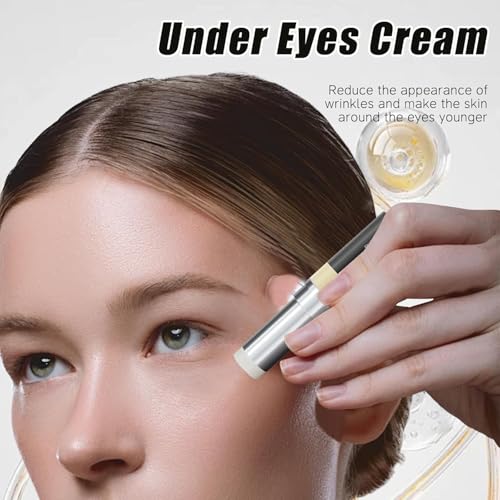 Under Eye Balm Stick for Under Eyes Bags,2025 New Turmeric Cream Erases Eyes Bags Within Minutes,Erase for Dark Circles Puffiness,Moisturizing Under Eye Balm for Travel Care Serum for Women(2PCS)
