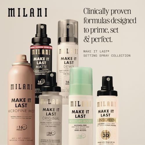 Milani Sunscreen Setting Spray, Make It Last Sunscreen for Face- SPF 30