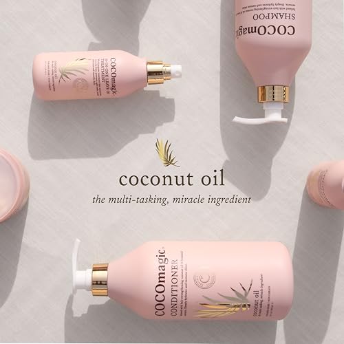 Cocomagic Coconut Oil Hair Mask - Repairs Damage, Prevents Frizz, Restores & Adds Shine | Protein Rich & Extra Hydrating | Paraben Free (16 Fl Oz)