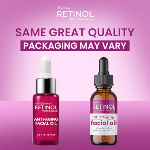 LIVAURA Retinol Face Oil for Women - Hydrating Anti Aging Glow Facial Oil