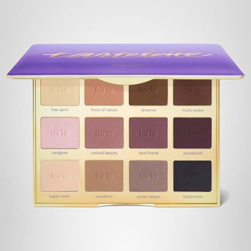 tarte tartelette matte Amazonian clay palette – Full-Size Eyeshadow Palette, Cool-Toned Longwear Buildable Makeup, Perfect for Travel, Vegan & Cruelty-Free