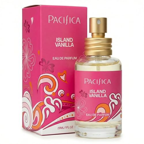 Pacifica Island Vanilla Perfume – Clean Vanilla Fragrance for Women - Warm Tropical Aroma - Long-Lasting Clean Beauty Non Toxic Scent, Vegan & Cruelty-Free, 1 oz Travel-Friendly Spray