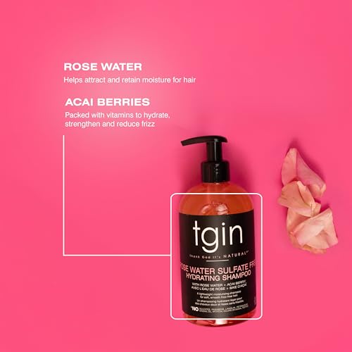 tgin Rose Water Sulfate-Free Hydrating Shampoo – Soft & Frizz-Free Strands