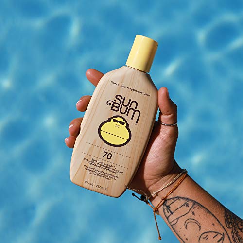 Sun Bum Original SPF 70 Sunscreen Lotion | Vegan and Hawaii 104 Act Compliant (Octinoxate & Oxybenzone Free) Broad Spectrum Moisturizing UVA/UVB Sunscreen with Vitamin E | 8 oz