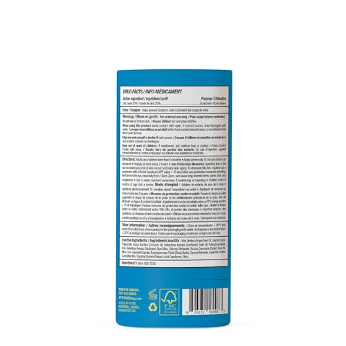 ATTITUDE Mineral Sunscreen Stick for Kids, SPF 30, EWG Verified, Plastic-Free, Broad Spectrum UVA/UVB Protection with Zinc Oxide, Dermatologically Tested, Vegan, Unscented, 2.1 Ounces