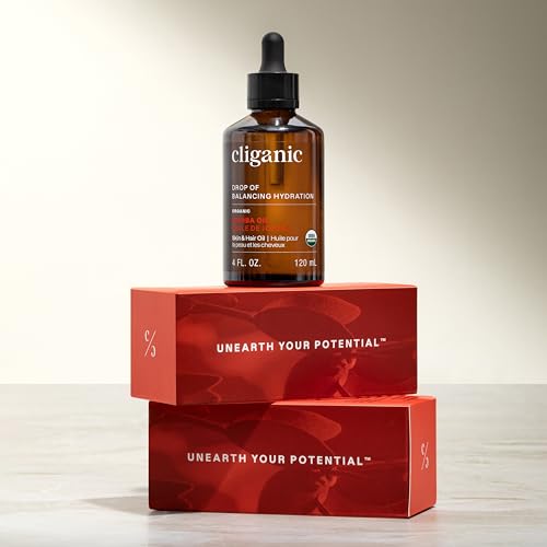 Cliganic Organic Jojoba Oil, 100% Pure (8oz) | Moisturizing for Face, Hair, Skin & Nails | Natural Cold Pressed Hexane Free | Base Carrier Oil