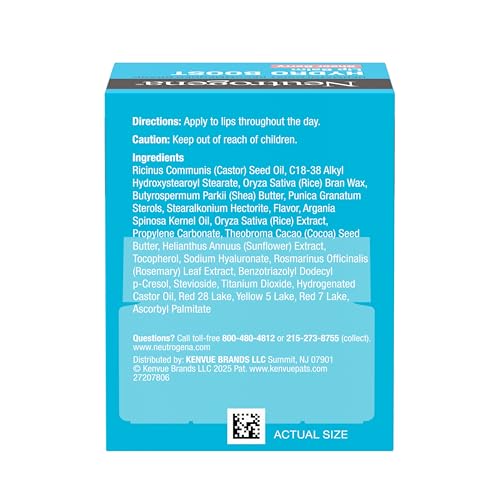 Neutrogena Hydro Boost Hyaluronic Acid Lip Balm, Nourishing Vitamin E Leaves Lips Feeling Hydrated, Sheer Pink Tinted Color with a Sweet Berry Flavor, Sheer Berry, 0.5 oz
