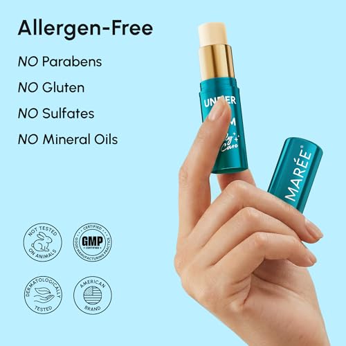 MAREE Under Eye Balm Stick Hydrating – Retinol Caffeine Under Eye Brightener Stick for Older Women – Collagen Undereye Cream for Dark Circles & Wrinkles – 0.35 Ounce, Purple