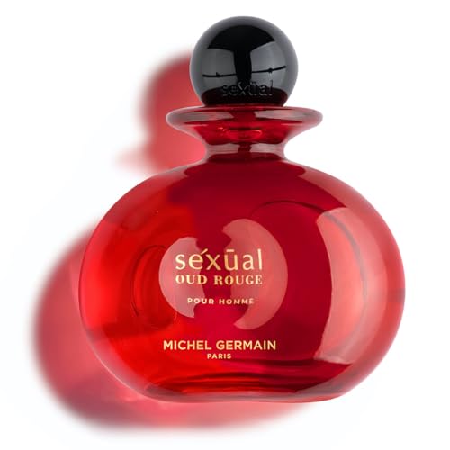 Michel Germain Sexual Oud Rouge Pour Homme Eau de Parfum Cologne for Men, Notes of Italian Bergamot, Sandalwood, Rare Oud Wood, 4.2 Fl Oz