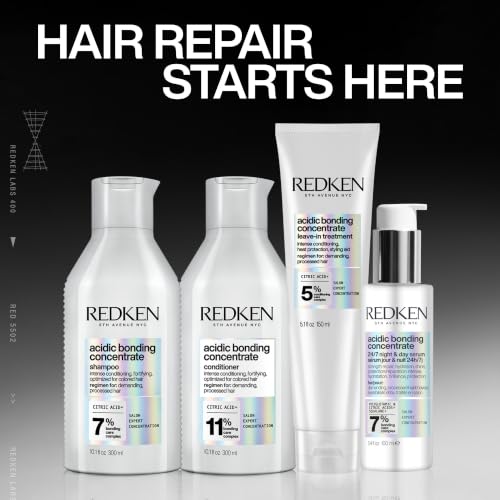 Redken Acidic Bonding Concentrate Shampoo – For Damaged Hair, 10.1 fl oz