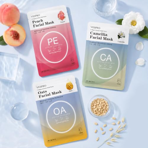 48 Pack Sheet Face Masks Skincare for Women, Moisturizing & Hydrating