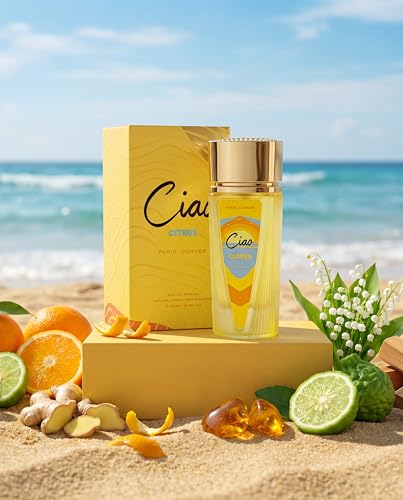 Paris Corner Ciao Citrus Eau De Parfum 100ml for Men – Fresh Citrus Fragrance with Grapefruit, Bergamot, Orange Blossom, Musk & Sandalwood