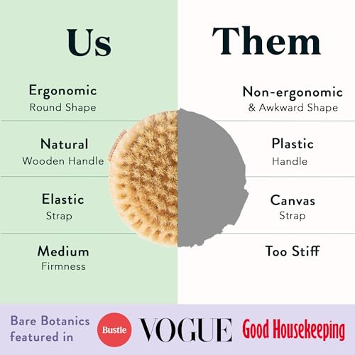 Bare Botanics Dry Brushing Body Brush for Lymphatic Drainage