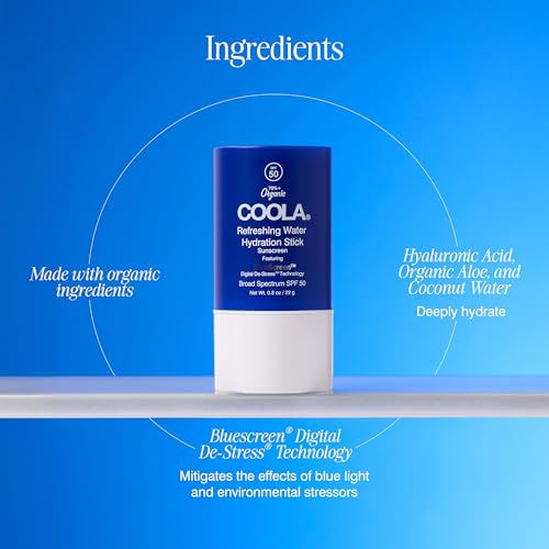 COOLA Refreshing Water SPF 50 Stick, Hydrating Sunscreen, 1 fl oz