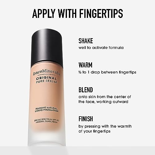bareMinerals Original Pure Serum Liquid Foundation, Deep Warm 5, 1 oz