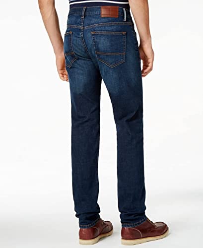 Tommy Hilfiger mens Slim Fit Stretch Jeans, Medium Rinse, 34W x 32L US