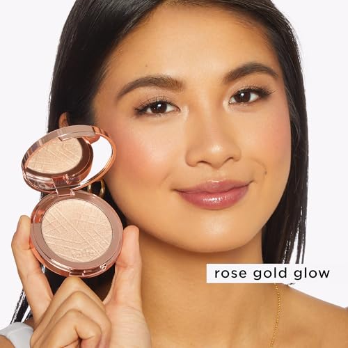 tarte Amazonian clay shimmering light – Pressed Highlighter with Buildable Radiant Glow for a Natural Lightweight Luminous Finish, Vegan & Cruelty-Free, full size, champagne glow