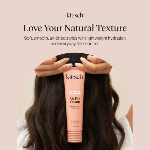 Kitsch Smoothing Air Dry Cream – With Castor Oil & Coconut Oil - 5.3 oz