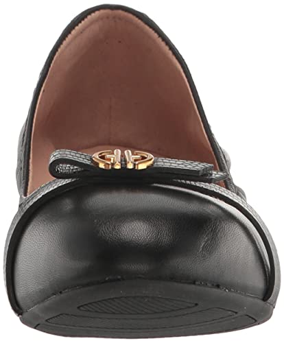 Cole Haan Women's TOVA Bow Ballet Flat, Black Leather, 10